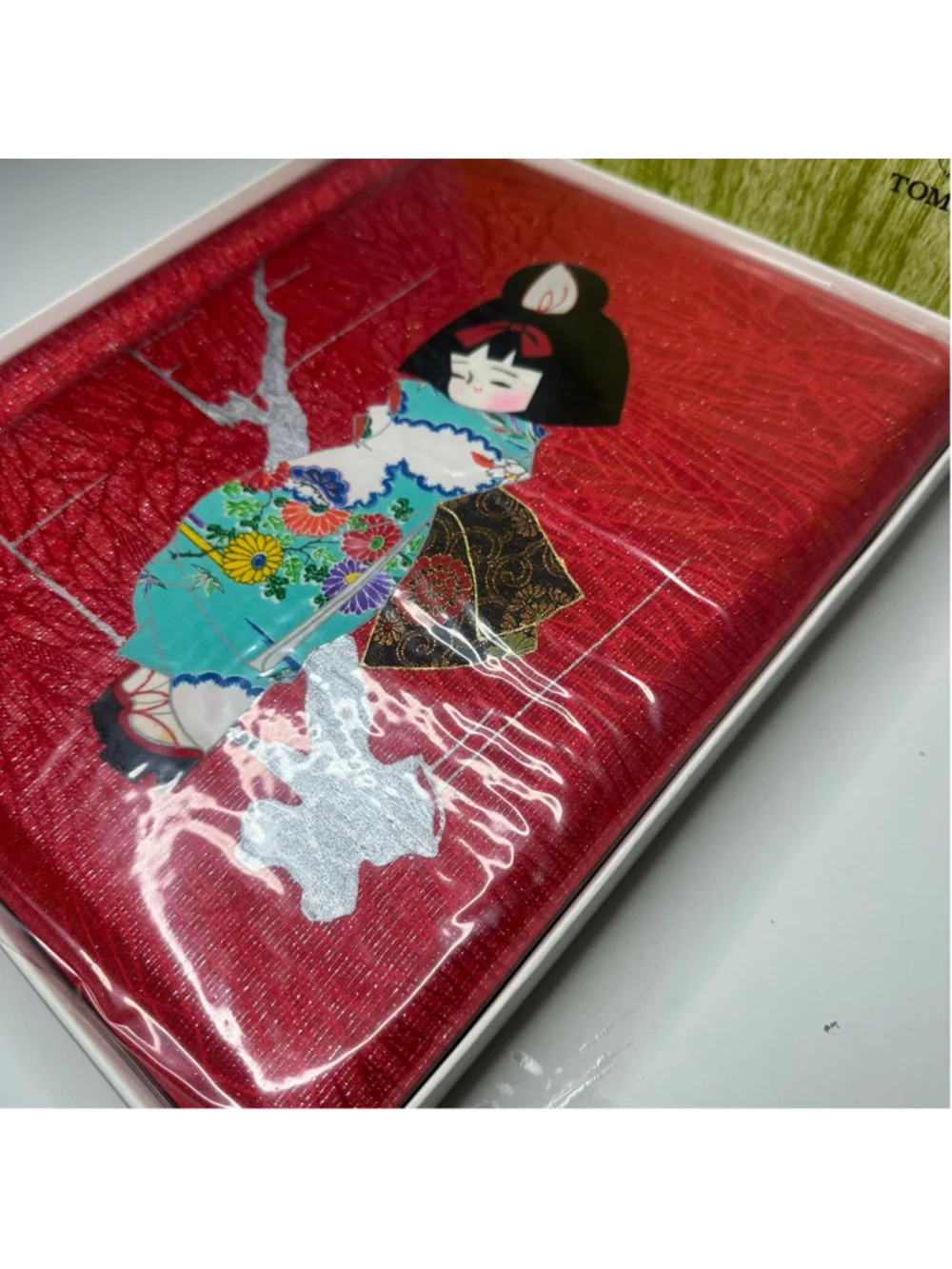 Vintage New NIB Tommy Deluxe Photo Album Self Adhesive Red Geisha Made in Japan